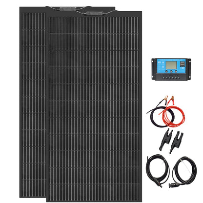 12V Flexible Solar Panel Kit Monocrystalline Solar Cell 50W 100W 120W 240W PV For Home RV & Boat solar power China Drop Shipping
