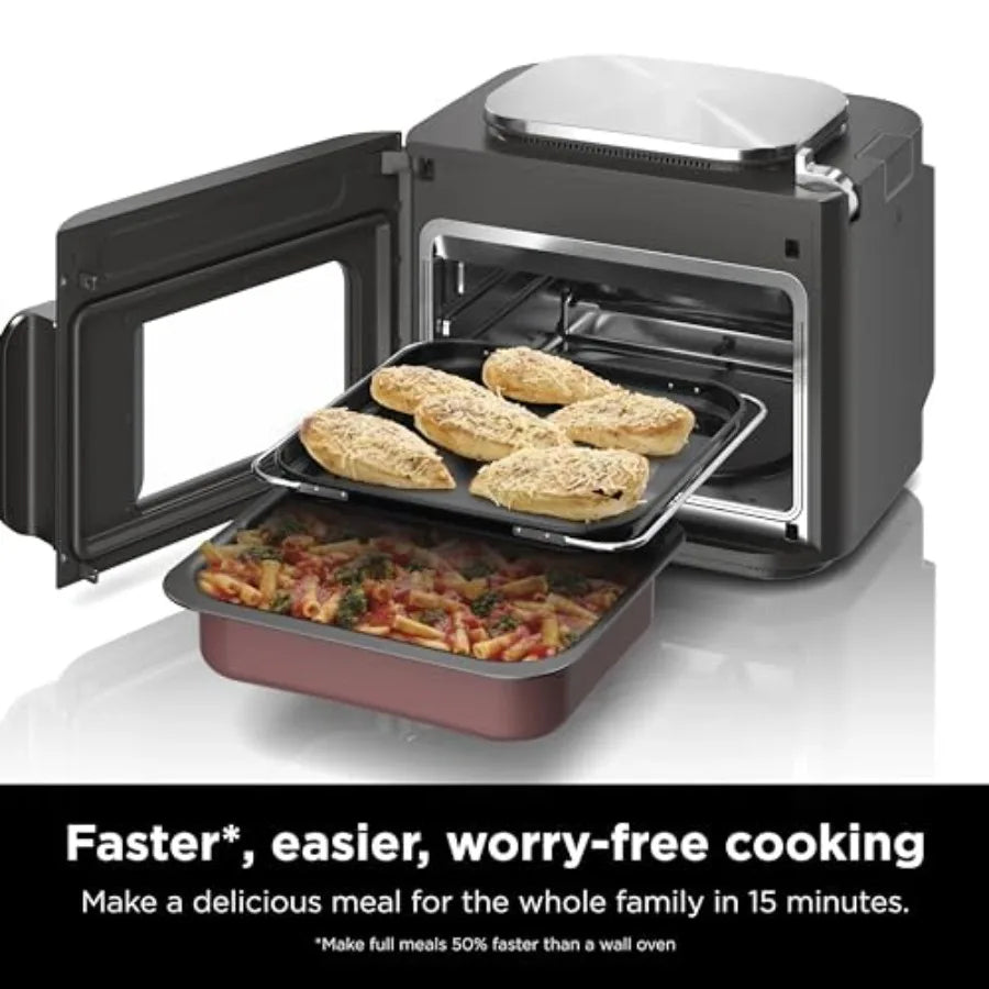 SFP700 Combi All-in-One Multicooker Oven Air Fryer 10-in-1 Functions 15-Min Meals Digital Display Stainless Steel Renewed 14.92