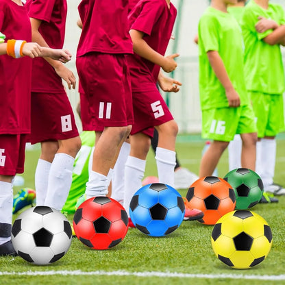 Bulk Pack of 12 Size 4 Soccer Balls with Pump, Soft Football for Outdoor Indoor Sports, Ideal for Training and Practice