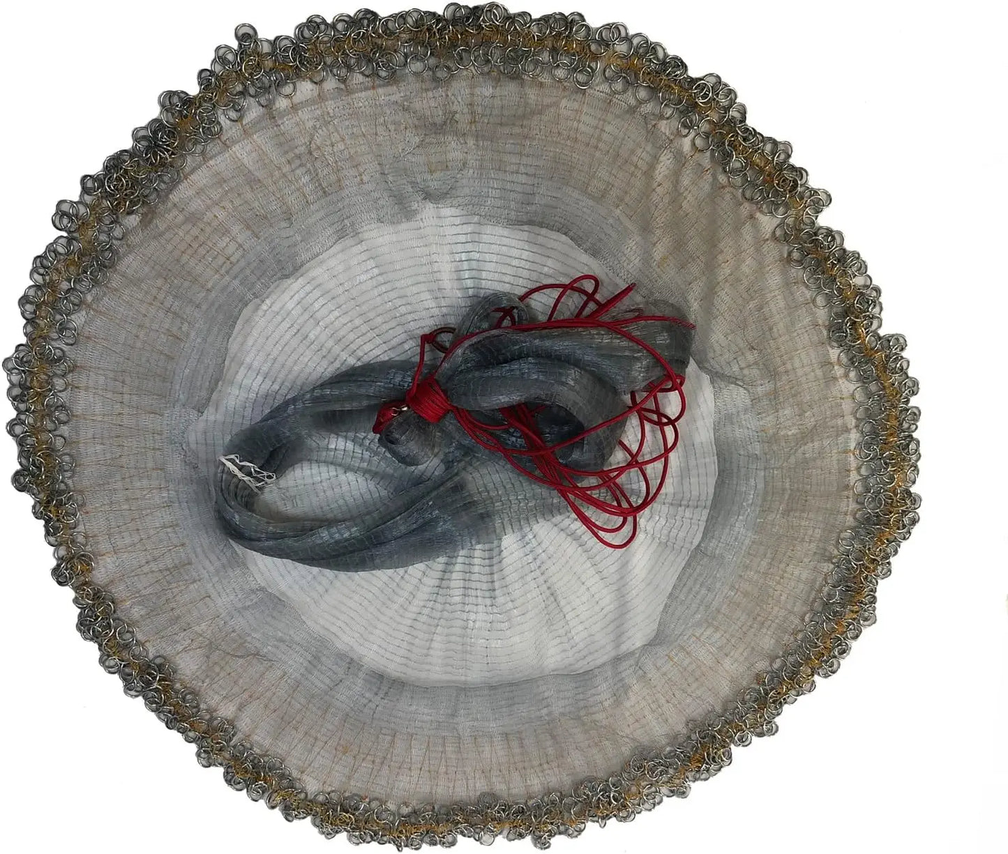 Heavy-Duty Saltwater Fishing Cast Net with Zinc Sinkers, 6ft/10ft Radius, 3/8" Mesh for Bait Trap