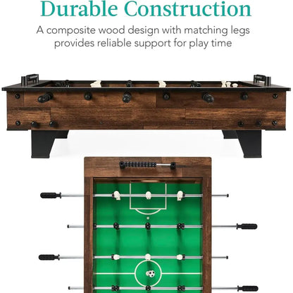 Tabletop Foosball Table, Compact Mini Arcade Table Hand Soccer for Kids and Adults, Home, Game Room with 2 Balls