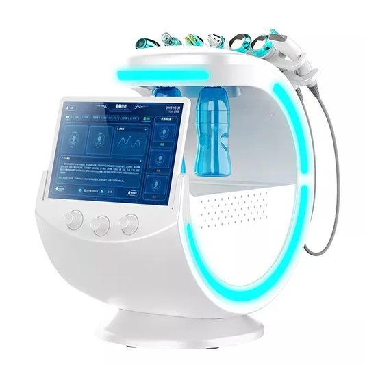 7 In 1 Water Oxygen Bubble Jet Peel Beauty Skin Multifunction Facial Care Machine Peeling Anti Aging Skin Analysis Devices