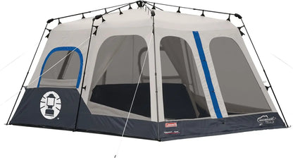 Instant Camping Tent with 1-Minute Setup, Large Family Tent with Pre-Attached Poles, Air Vent, & Carry Bag, Sets Up in About