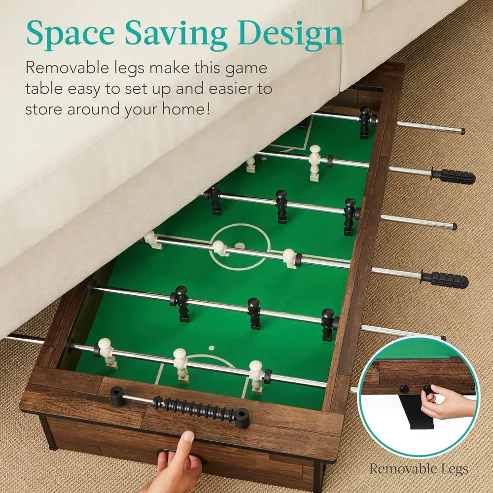 Tabletop Foosball Table, Compact Mini Arcade Table Hand Soccer for Kids and Adults, Home, Game Room with 2 Balls