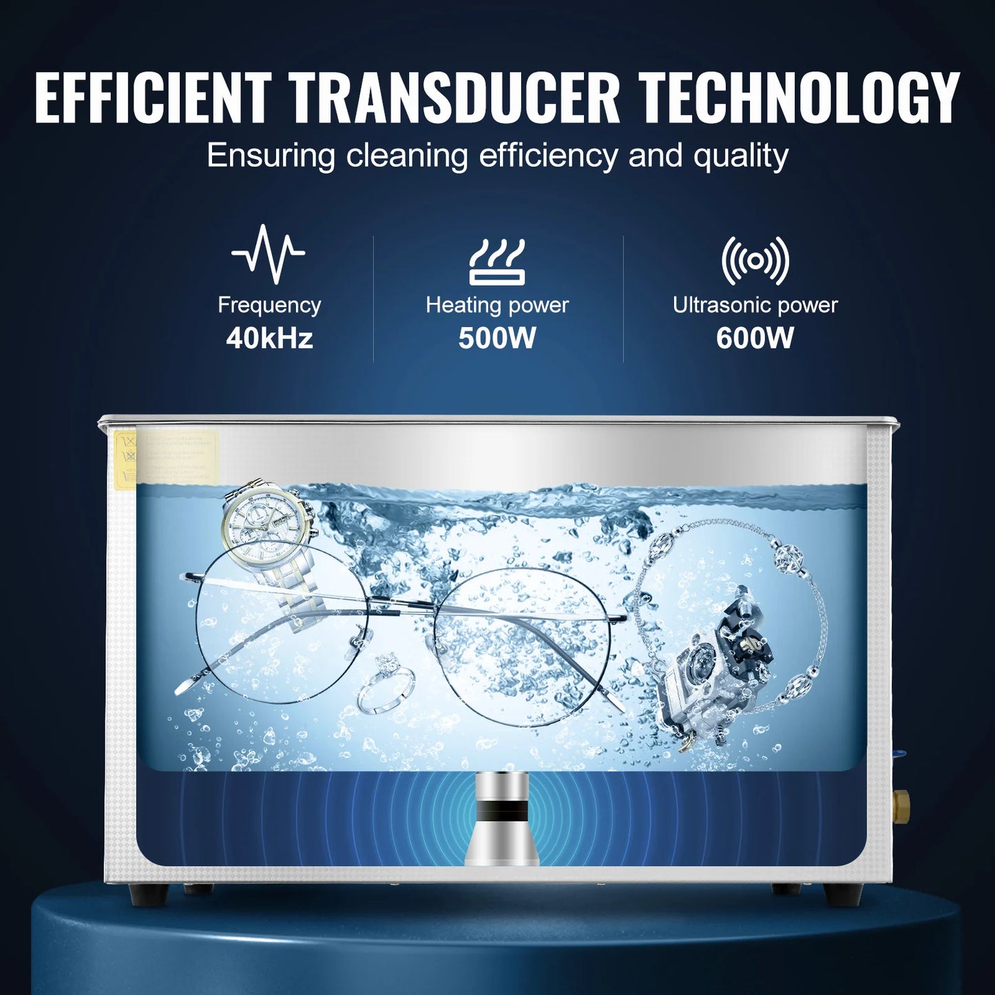 SIHAO 30L Ultrasonic Cleaner Machine Stainless Steel Ultrasonic Cleaning Machine Digital Heater Timer Jewelry Cleaning for Home