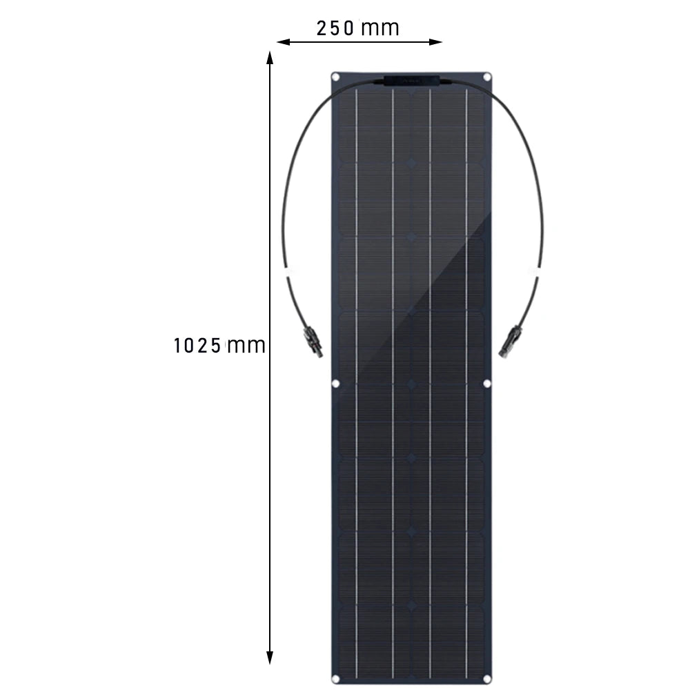 100W Flexible Solar Panel Monocrystalline Silicon 50W 100 Watt Solar Panels For Boat Car Motorhome Yacht 12v/24V Battery Charge