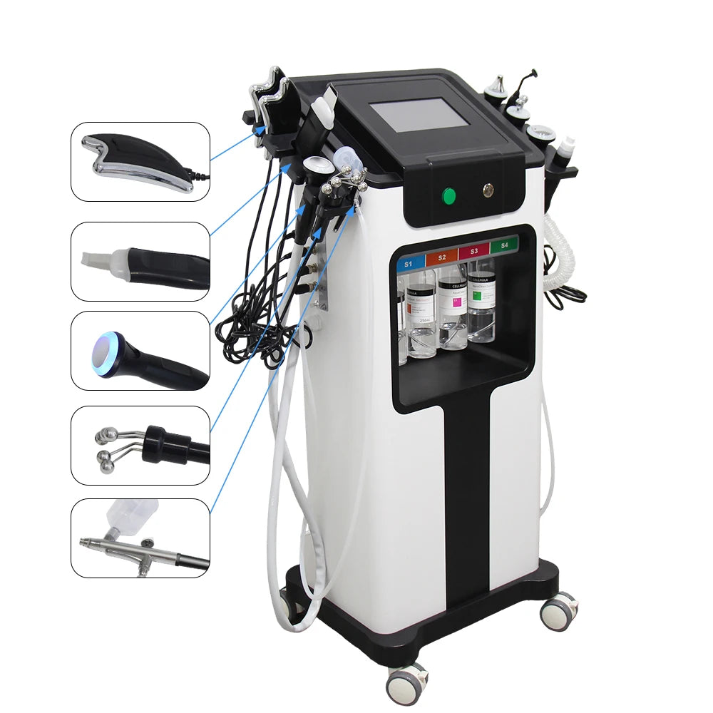 AOKO Updated 10 in 1 Bubbles Skincare Facial spa Hydrogen Purification Face Cleaning Professional Beauty Machines