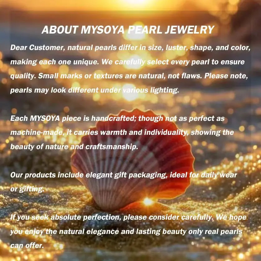 MYSOYA 13-18mm Large Natural Baroque Pearl Necklace For Women Men Gift Box Personalized Birthday Wedding Christmas Jewelry Gift