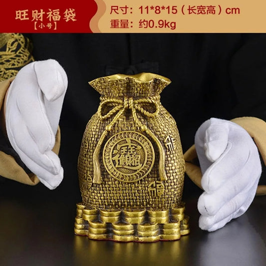 Copper Fortune Piggy Bank - A Practical Gift for Celebrations, Ideal for Storing Coins and Enhancing Home or Office Decor with W