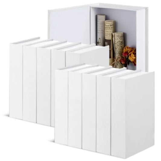 10 Pcs Faux Book Box Drative Books Modern Linen Fake Books Dr for Coffee Table DIY Crafts Storage Home Bookshelf Cafe Hotel Dra