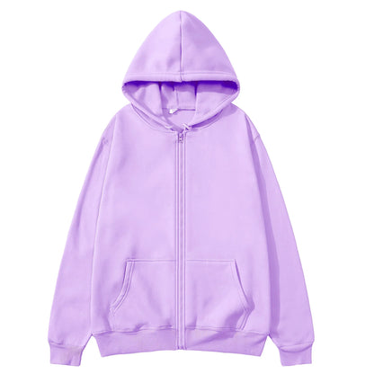 Men's Zip Up Hoodies Casual Zipper Jacket Coats Women Fleece Autumn Winter Harajuku Gothic Hooded Sweatshirts Sports Streetwear