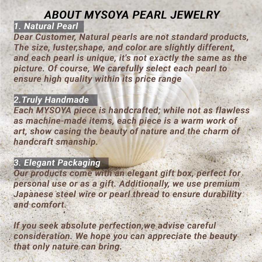 MYSOYA White Freshwater Pearl Necklace 10-11mm with Silver Extender Chain, Gift Box, Birthday & Anniversary Gift