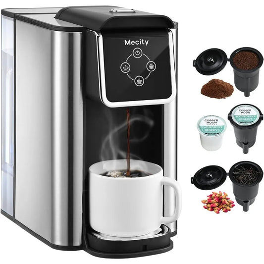 3 in 1 Single Serve Coffee Machine for K Cup Capsules Instant Coffee Pot and Tea Maker with 6 8 10 Oz Cup Sizes Removable 50 Oz