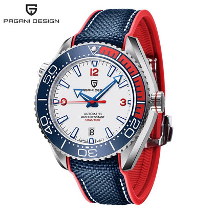 New PAGANI DESIGN Diving Series Luxury 8215 Mechanical Automatic Watch Sapphire Glass 40MM Sports Leather Watches for Men reloj