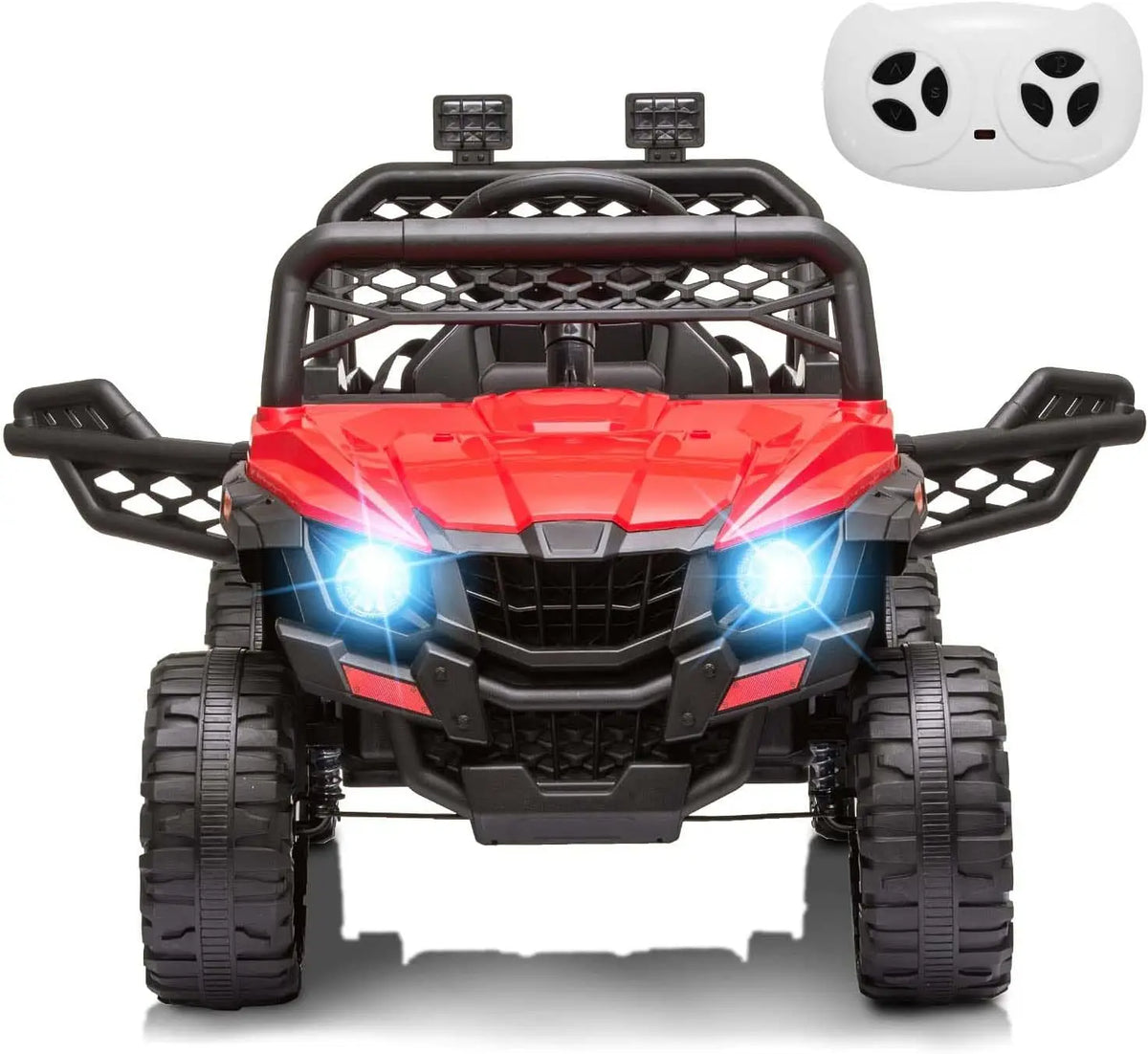 12V Kids Ride On Car Truck Toddlers Electric Car Toy with Remote Control, Spring Suspension, Led Lights, Music, for Boys Girls ﻿