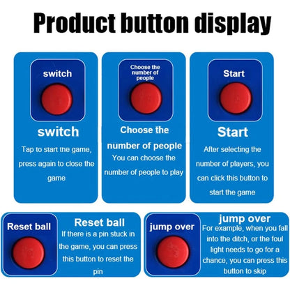 Electronic Bowling Alley Game with Automatic Reset Indoor Bowling Ball Sports Game Console with LED Electronic Scoreboard Light