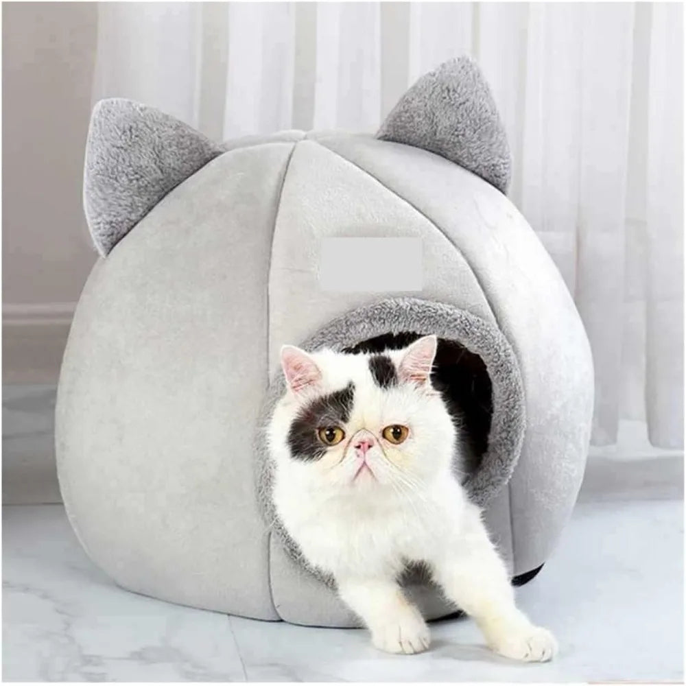 Extra Large Semi-Enclosed Warm and Cozy Pet Bed for Cats and Dogs with Non-Slip Surface and Thick Padding