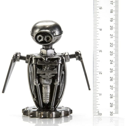 Recycled Metal Art Sculpture: Handcrafted Steel Creation from Scrap, Nuts and Bolts, Unique Handmade Artwork