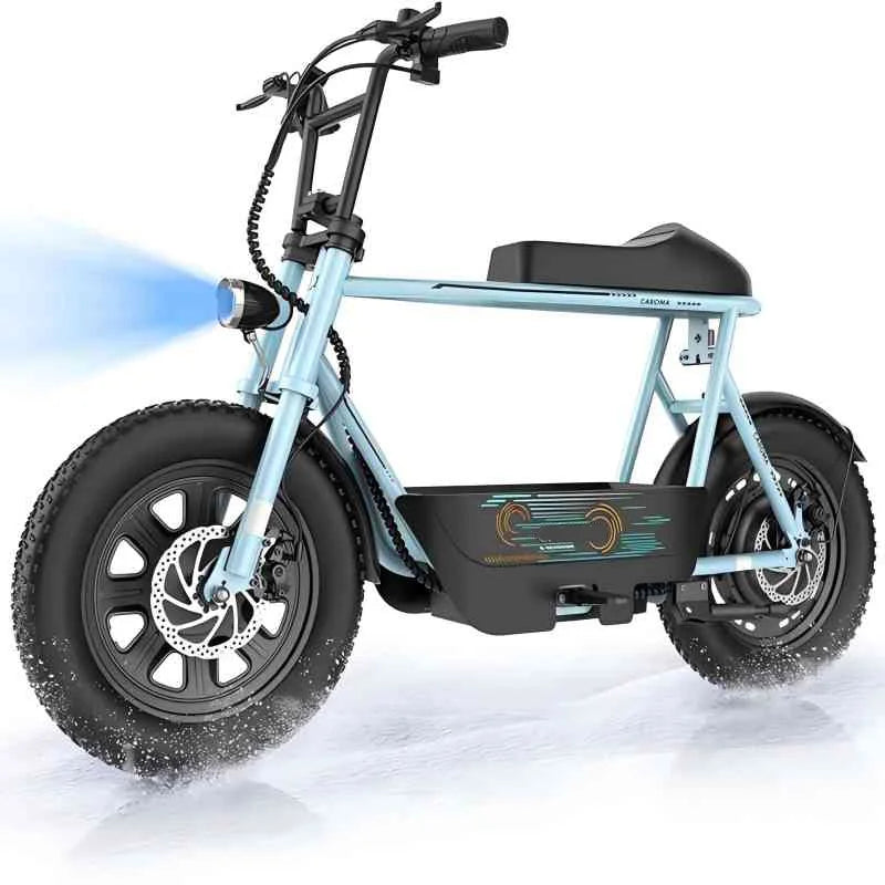 Peak 1200W Electric Scooter with Seat, 16 Inch Fat Tire Electric Scooter for Adults and Teens, E Scooter for Basket Commuting