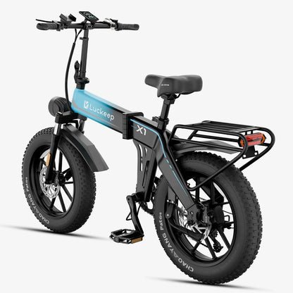 Folding Electric Bicycle 20x4.0" 1400W,28Mph,60Mile,48V 15AH,Urban Commuting Adult Electric Bicycle