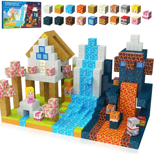 Magnetic Building Blocks - 150PCS Build My Magnet World Magic Portal Set Magnetic Building Blocks Toddler Toys STEM Montessori