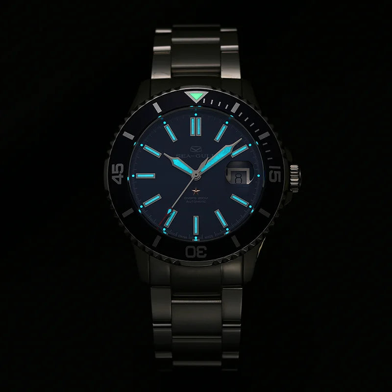 Seagull Men Watch 200m Diving Business Waterproof Fashion Automatic Mechanical Watch Ocean Series Sapphire crystal Luminous 1523