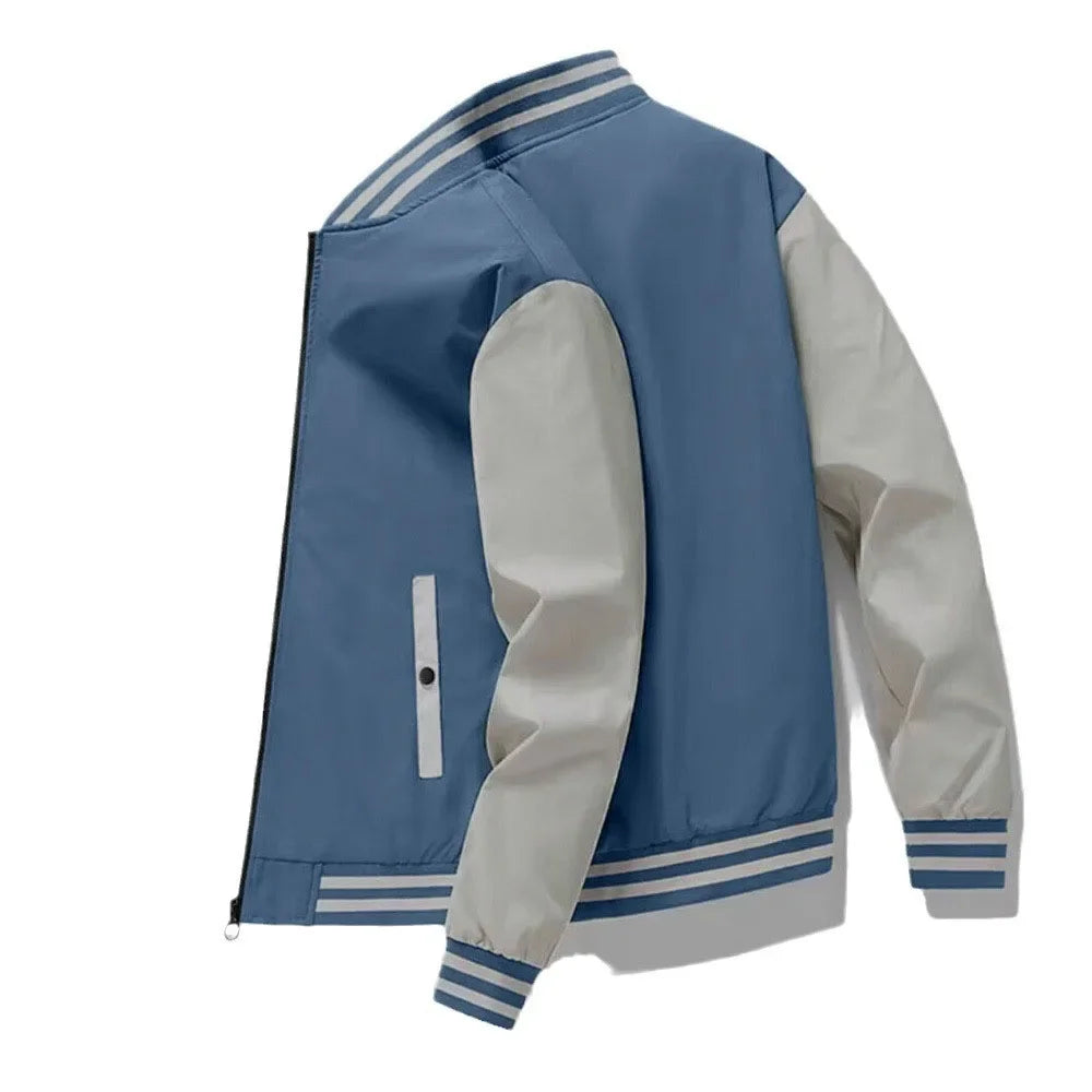 Spring and Autumn Men's Coat Fashion Trend Casual Jacket Large Loose Cardigan Middle aged Dad's Fashion Baseball Jacket
