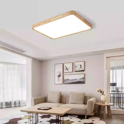Solid wood LED ceiling light simple wooden design living room master bedroom dining room balcony new lighting fixtures