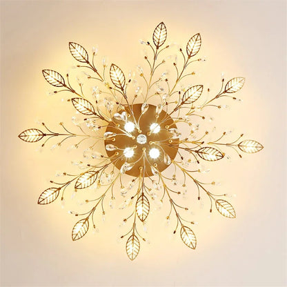 Modern Minimalist Crystal Ceiling Light Tree Branch American Style Creative Personality Living Room Designer Bedroom Bookstore