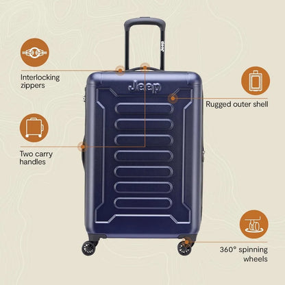 Expandable Hardside Spinner Luggage - Medium Beige, 24 Inch, Checked for Travel Convenience