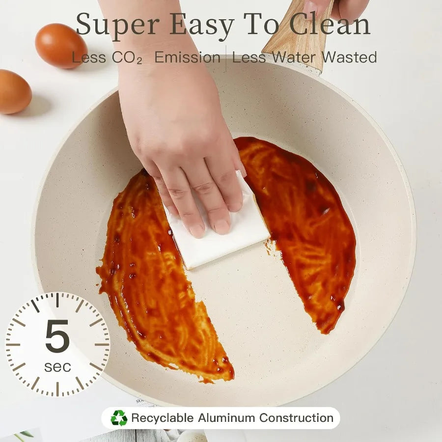 21PCS Pots and Pans Set Non Stick Cookware Set Nonstick with Cooking Set