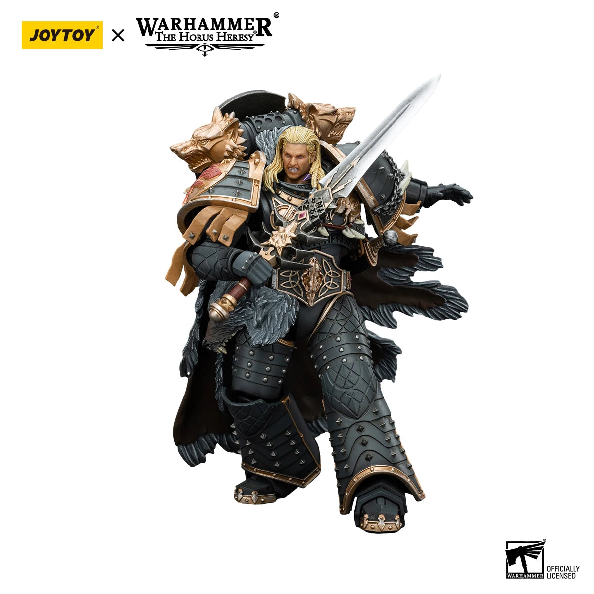 [IN STOCK]JOYTOY Warhammer 30K 1/18 Action Figure Space Wolves Leman Russ Primarch of the VIth Legion Model