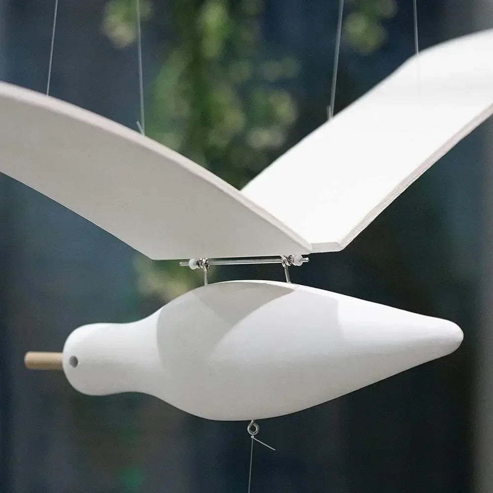 Creative Wall-Mounted Flying Seagull Bird Wooden Bedroom Hotel Art Dreamcatcher Decoration Home DIY Tool