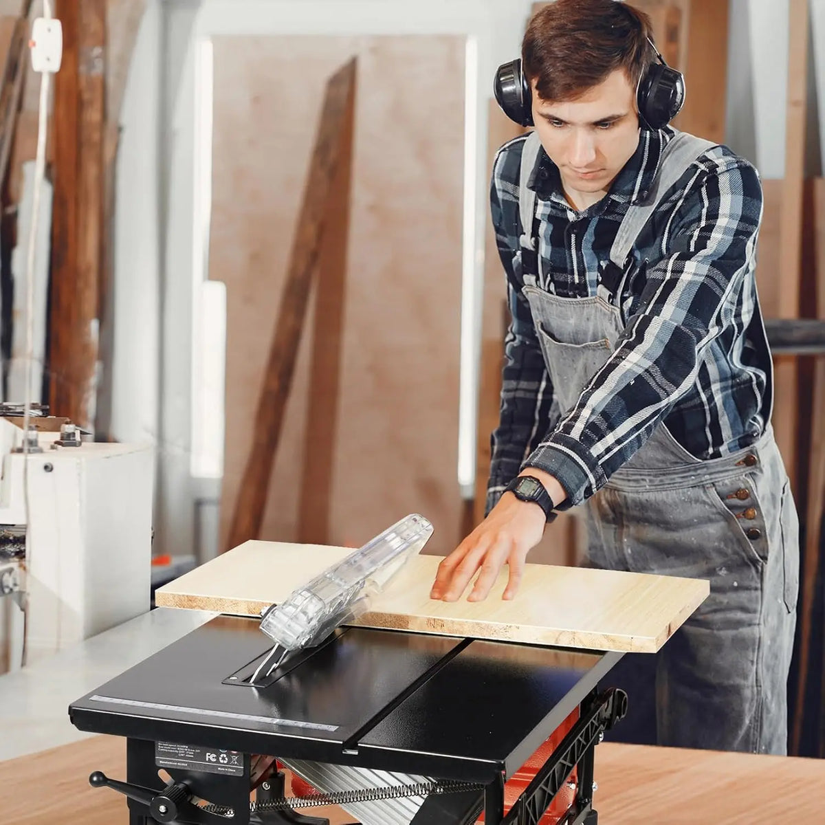 TWISTER.CK 800W Portable 8-Inch Table Saw for Jobsite – 6.7A Copper Motor, 3,576 RPM, 24T Blade – Sliding Miter Gauge, Lightweight Compact Design – Ideal for DIY Woodworking & Furniture Projects – Orange