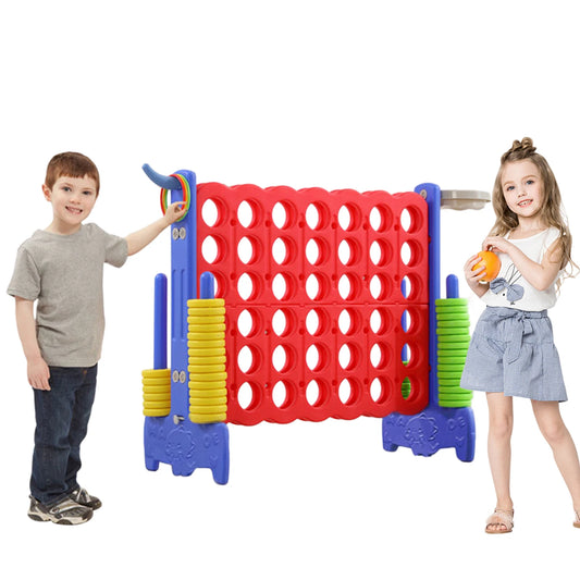 Connect 4 Jumbo Game Set 34.65x33.07in Jumbo 4-to-Score Yard Game Giant 4 Connect in A Row Game for Kids Adults and Family