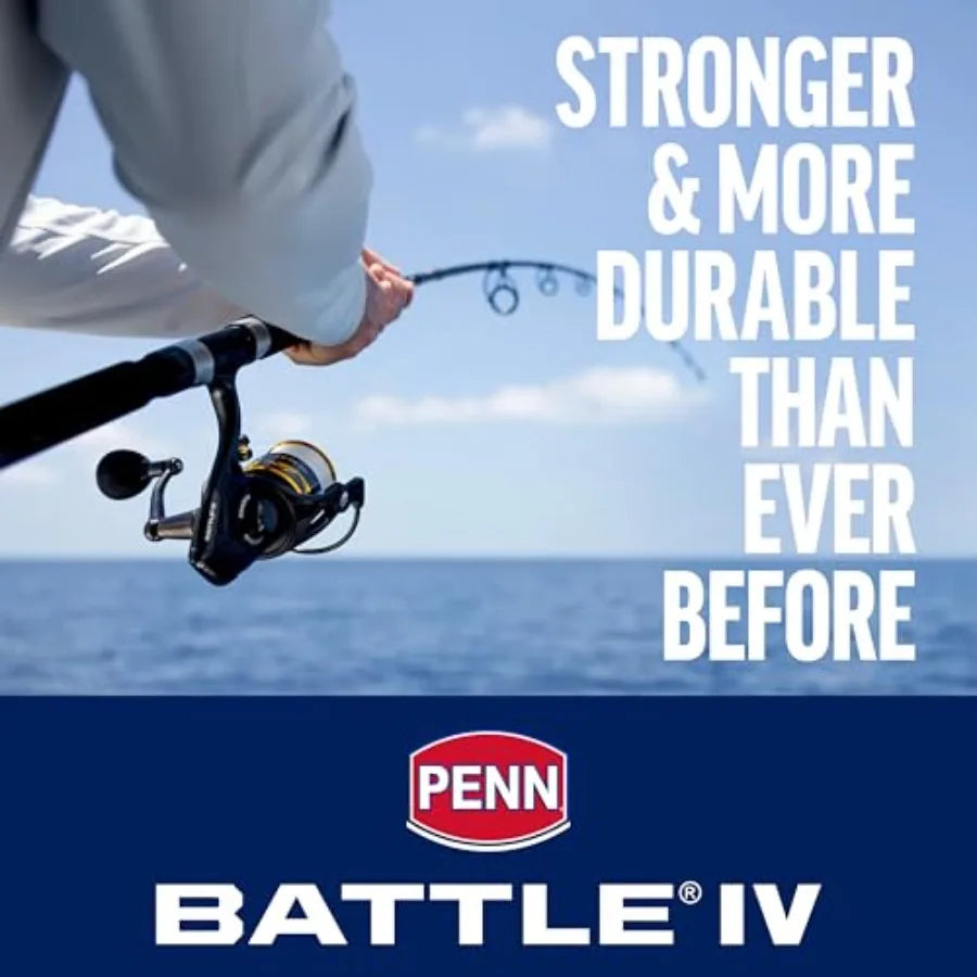 HighPerformance Fishing Combo with Battle IV Spinning Reel and Fishing Rod for Saltwater and Freshwater Angling Ideal for LongD