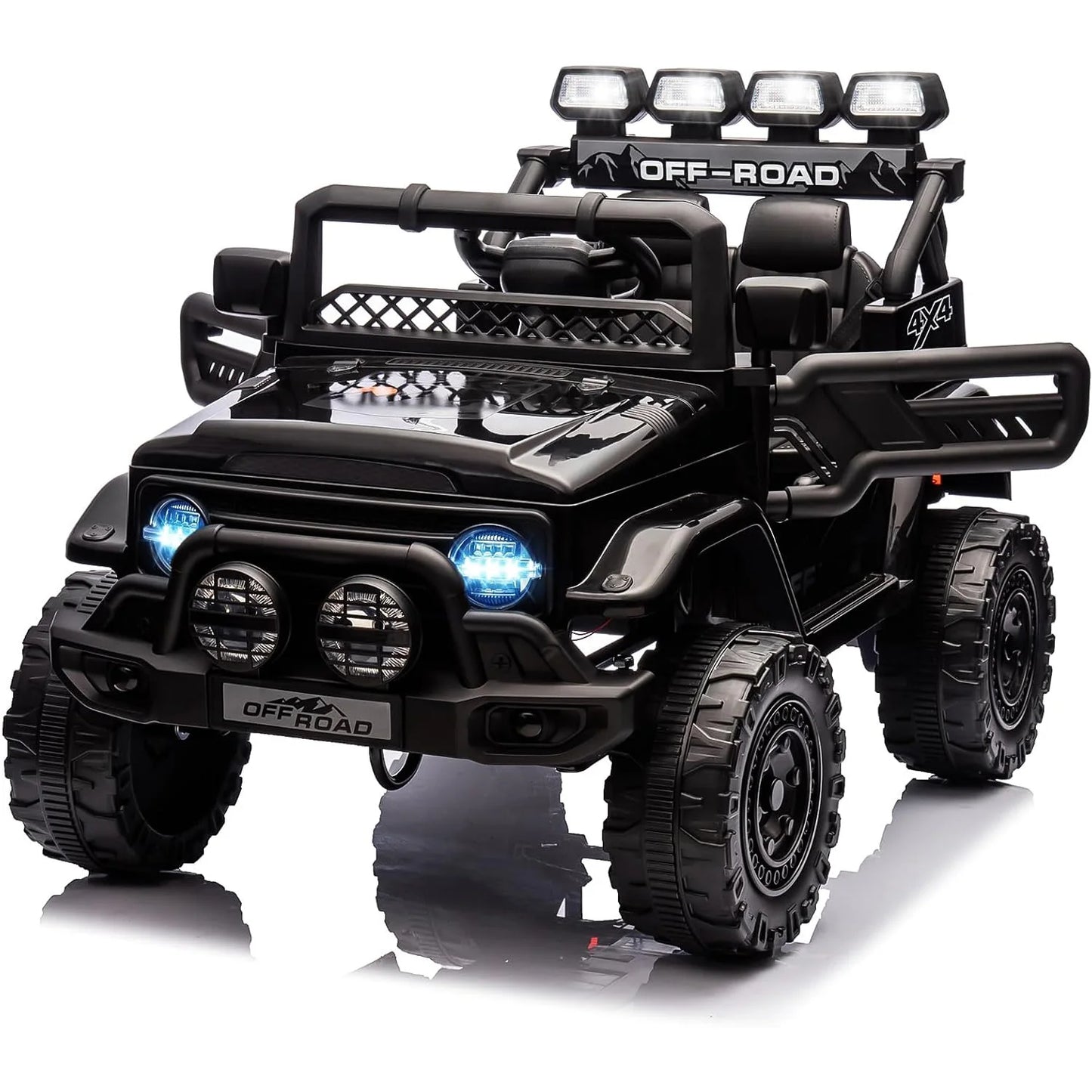 12V Kids Ride on Truck with Parent Remote Control, Electric Ride on Toy Car for Ages 3–8, 5 MPH Safe Speed,Music & Stories