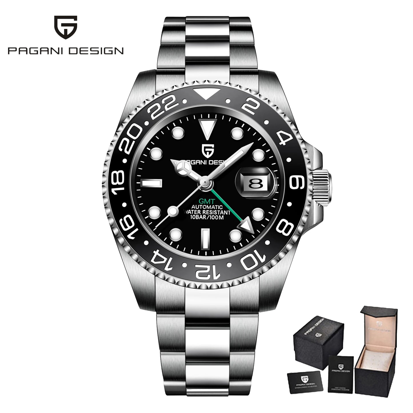 PAGANI DESIGN New V2 40MM GMT Men watch Mechanical Watches Luxury Automatic Watch Men Sapphire waterproof Wrist Watches for men
