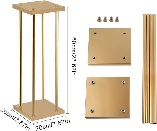 12Pcs Wedding Centerpiece Flower Stand for Table 23.6 in Gold Flower Vases for Events Paty Display Stand Metal