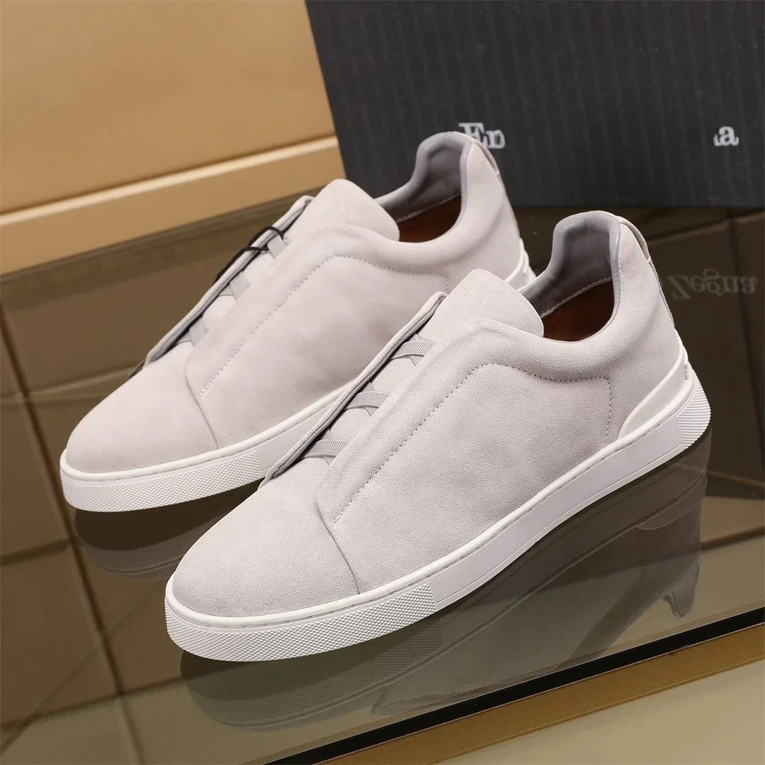 2025 Zegnss Dress Shoes Designer Shoes Men Ermenegildos Zegnbs Soft Business Casual Party Quality Leather Chunky Sneakers