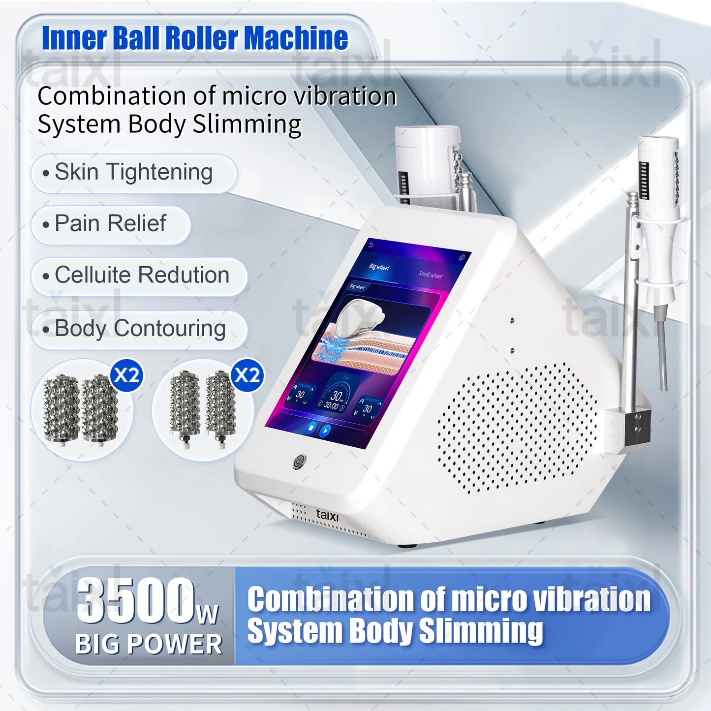 2 IN 1 EMStaixl NEW Muscle Relaxation Fat Removal Cellulite 5D Massage Roller Electromagnetic Muscle Building Training for Salon