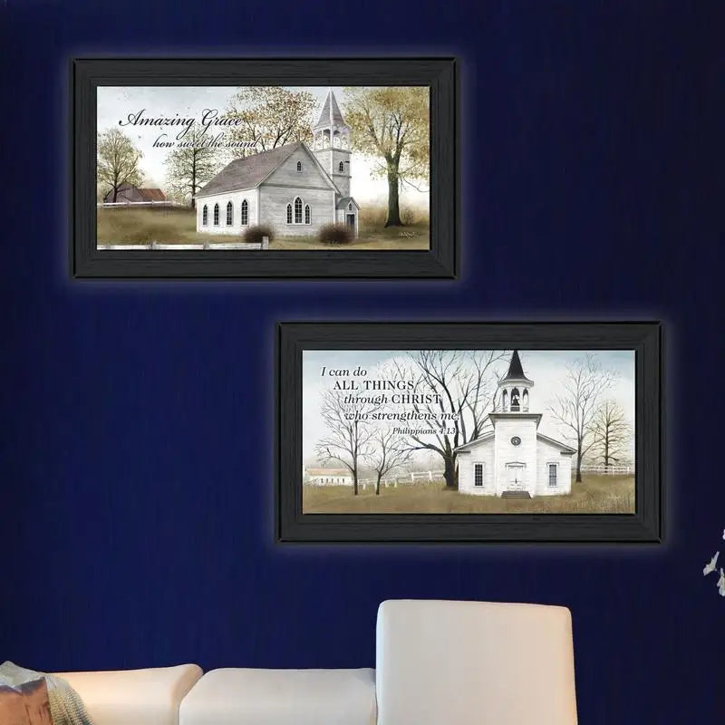 Framed "Amazing Grace" Wall Art for Modern Home Decor, Perfect for Living Room, Bedroom & Farmhouse Spaces