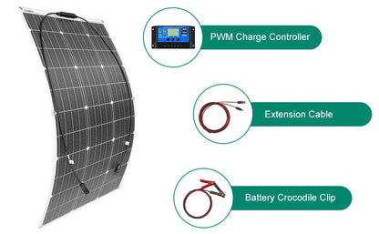 Flexible Solar Panel 100W/200W 18V Eco-Friendly Monocrystalline Solar Panel