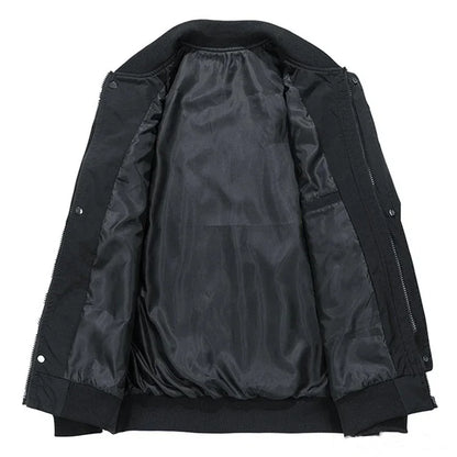 Spring Autumn Plus Size Jacket Men's Pocket Loose Fashion Brand Coat 130kg 7XL bomber jacket 5XL 6XL workwear jacket