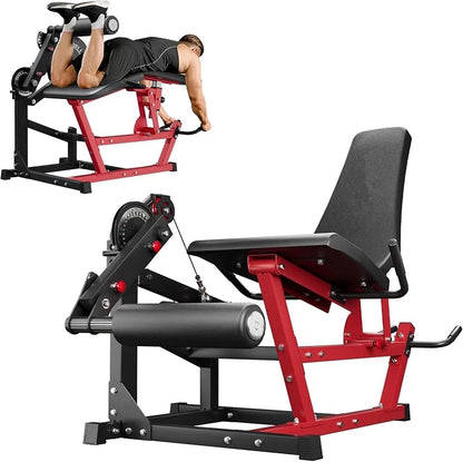 Leg Extension and Curl Machine, Seated Extension and Lying for Home Gym, Workout Equipment with Cable System