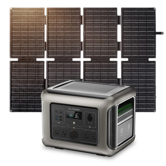 ALLPOWERS R2500 Portable Power Station 1920Wh LiFePO4 Battery Solar Generator & SE160 Solar panel for Home Backup RV Camping