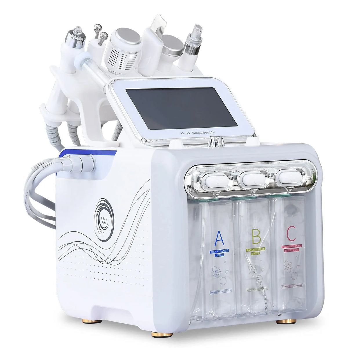 The New 6 In 1 Aqua Peeling Lift Skin Bubble  Oxygen Machine Skin Care Cleansing Facial beauty Equipment