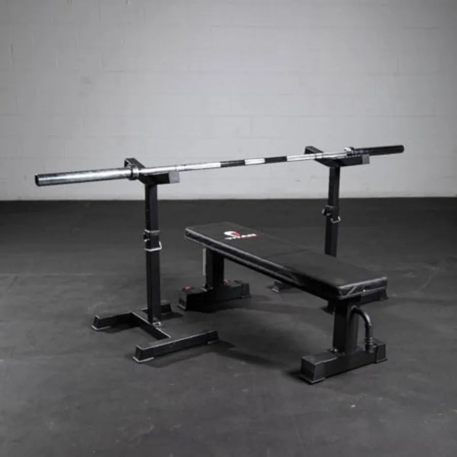 Titan Fitness Independent Bench Press Spotter Stands with Adjustable Uprights for Home and Gym Use Supports Up to 700 LB Ideal