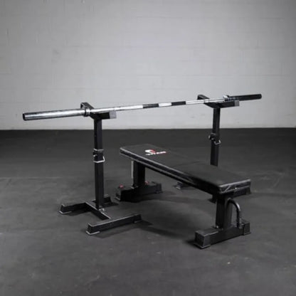 Titan Fitness Independent Bench Press Spotter Stands with Adjustable Uprights for Home and Gym Use Supports Up to 700 LB Ideal