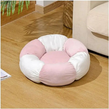 Medium Round Washable Dog and Cat Bed, 40x40cm Cushioned Mat for Warm Sleep, Pink 60cm Long-Tailed Keyword